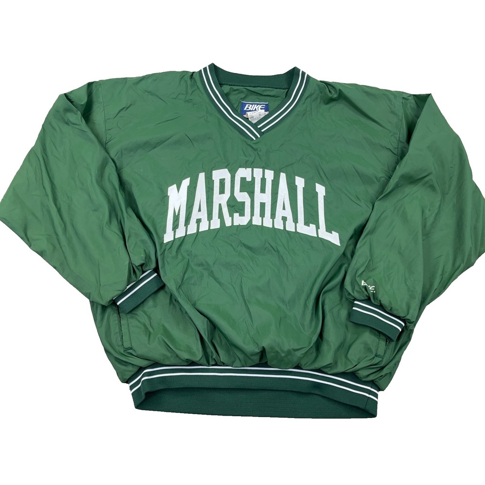 Vintage Marshall Thundering Herd Jacket Men XL Pullover Windbreaker Warm Up 90s